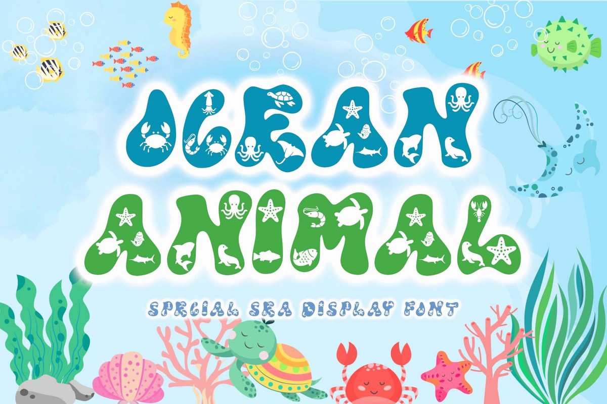 폰트 Ocean Animal