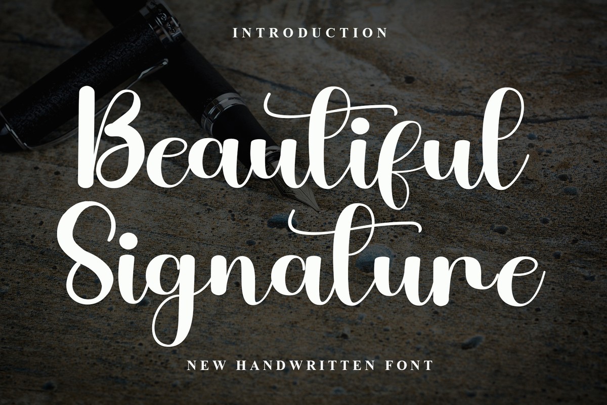 폰트 Beautiful Signature