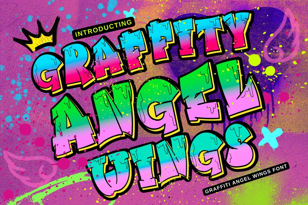 폰트 Graffiti Angel Wings