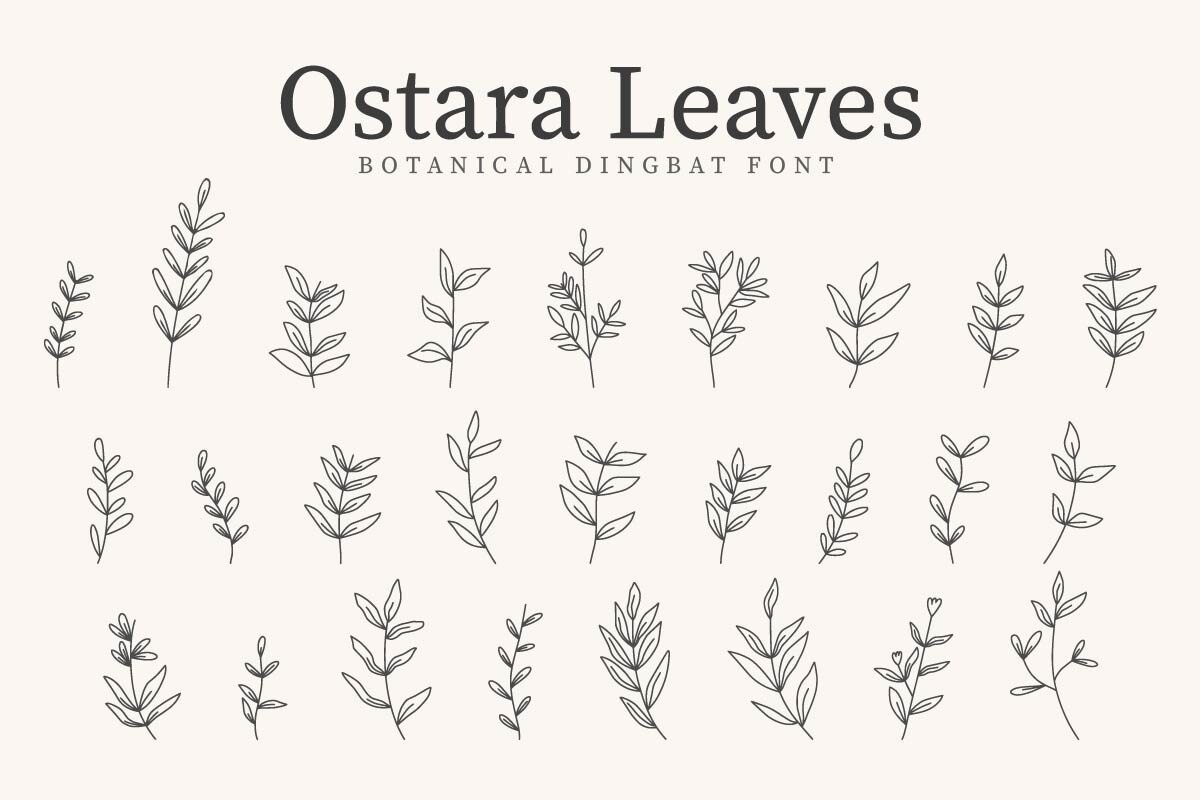 폰트 Ostara Leaves