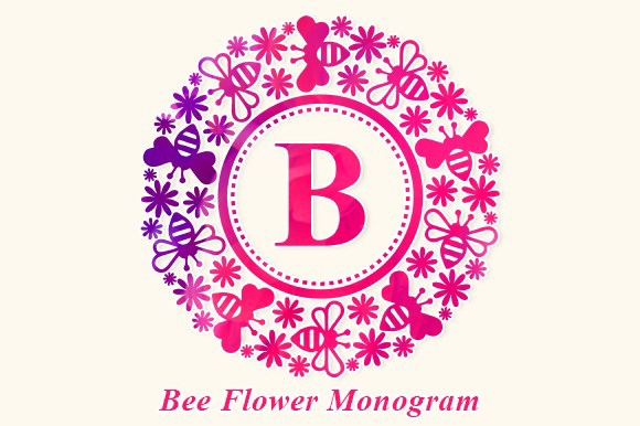 폰트 Bee Flower Monogram