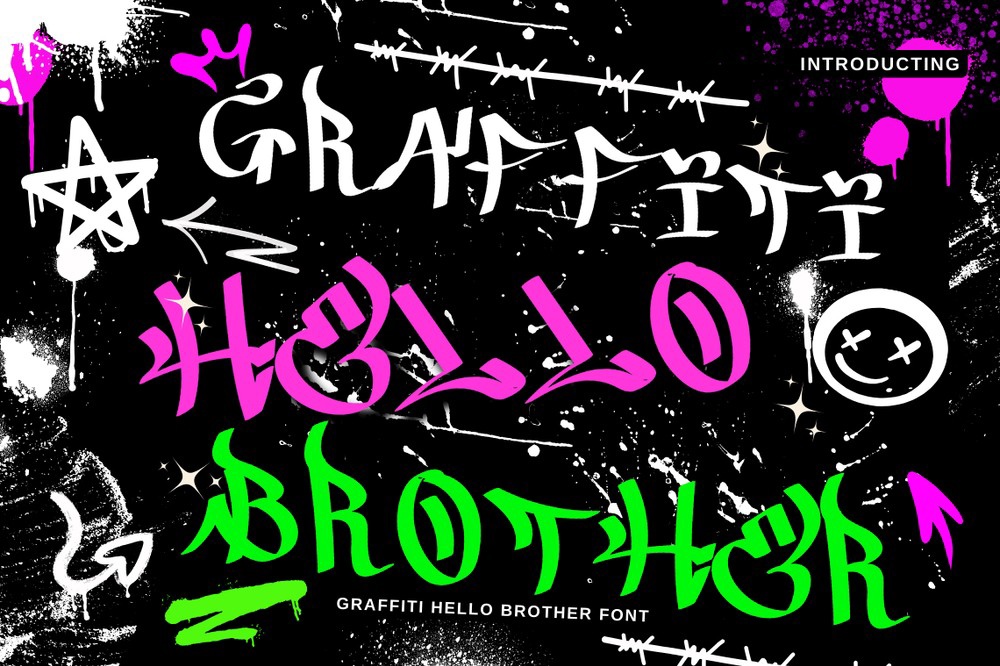 폰트 Graffiti Hello Brother