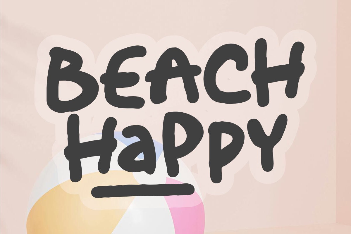 폰트 Beach Happy