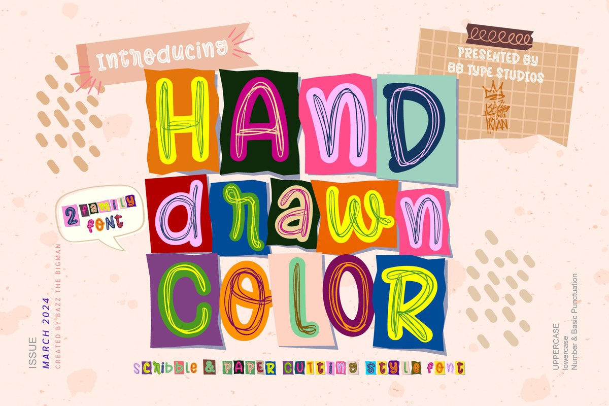 폰트 Hand Drawn Color
