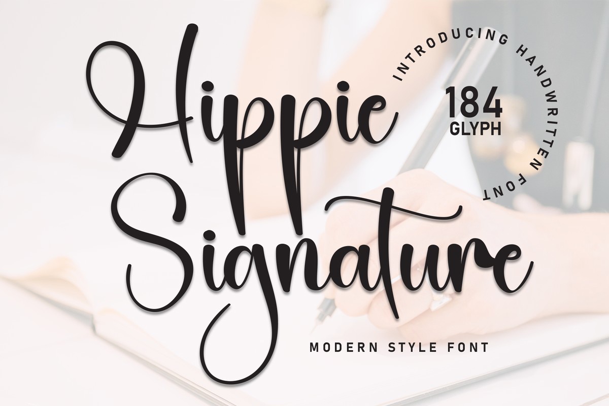 폰트 Hippie Signature