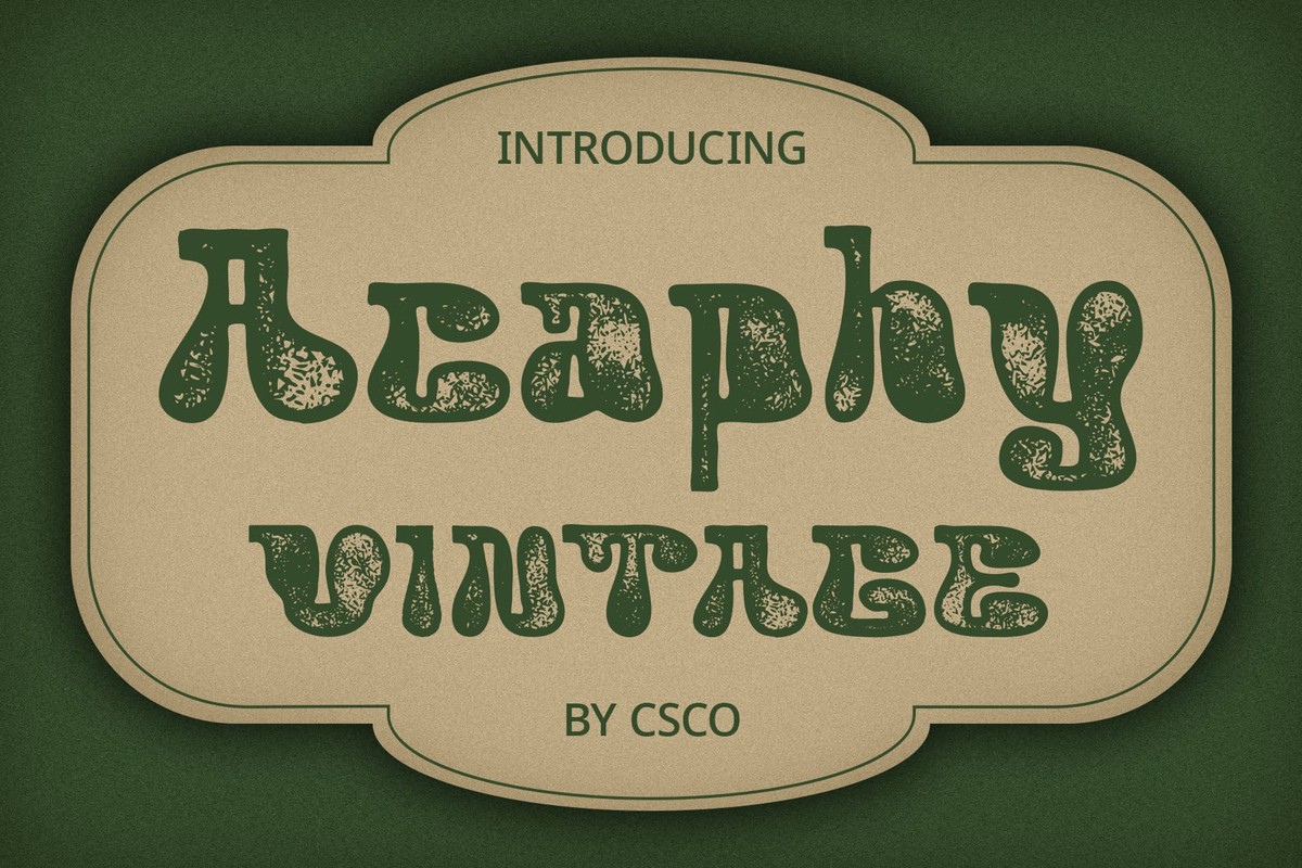 폰트 Acaphy Vintage