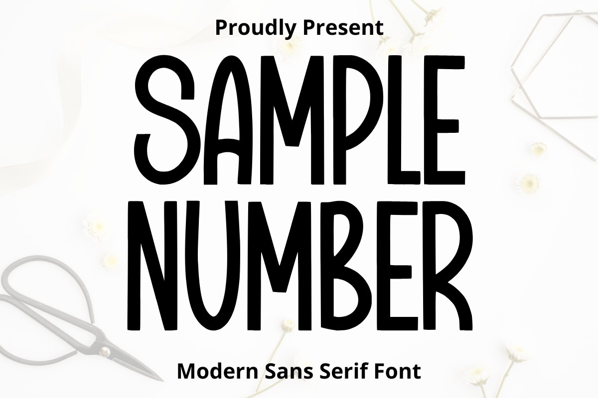 폰트 Sample Number