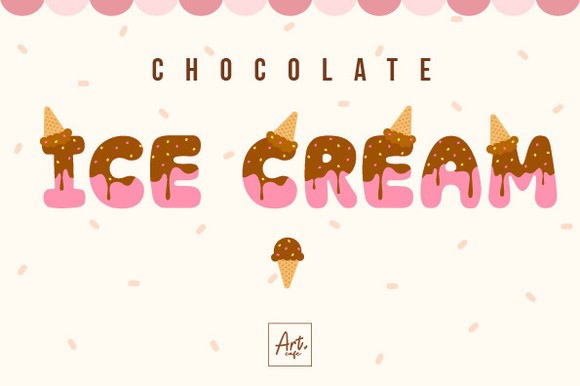 폰트 Chocolate Ice Cream