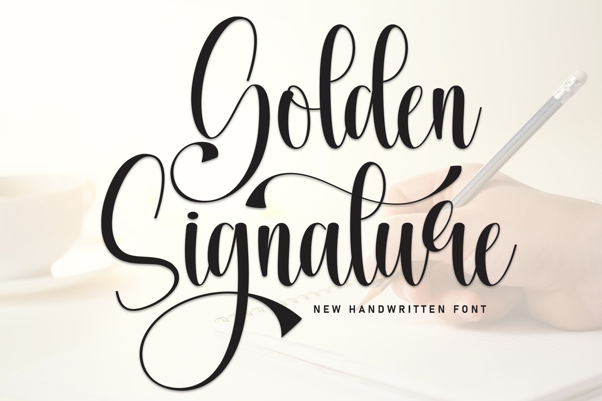 폰트 Golden Signature