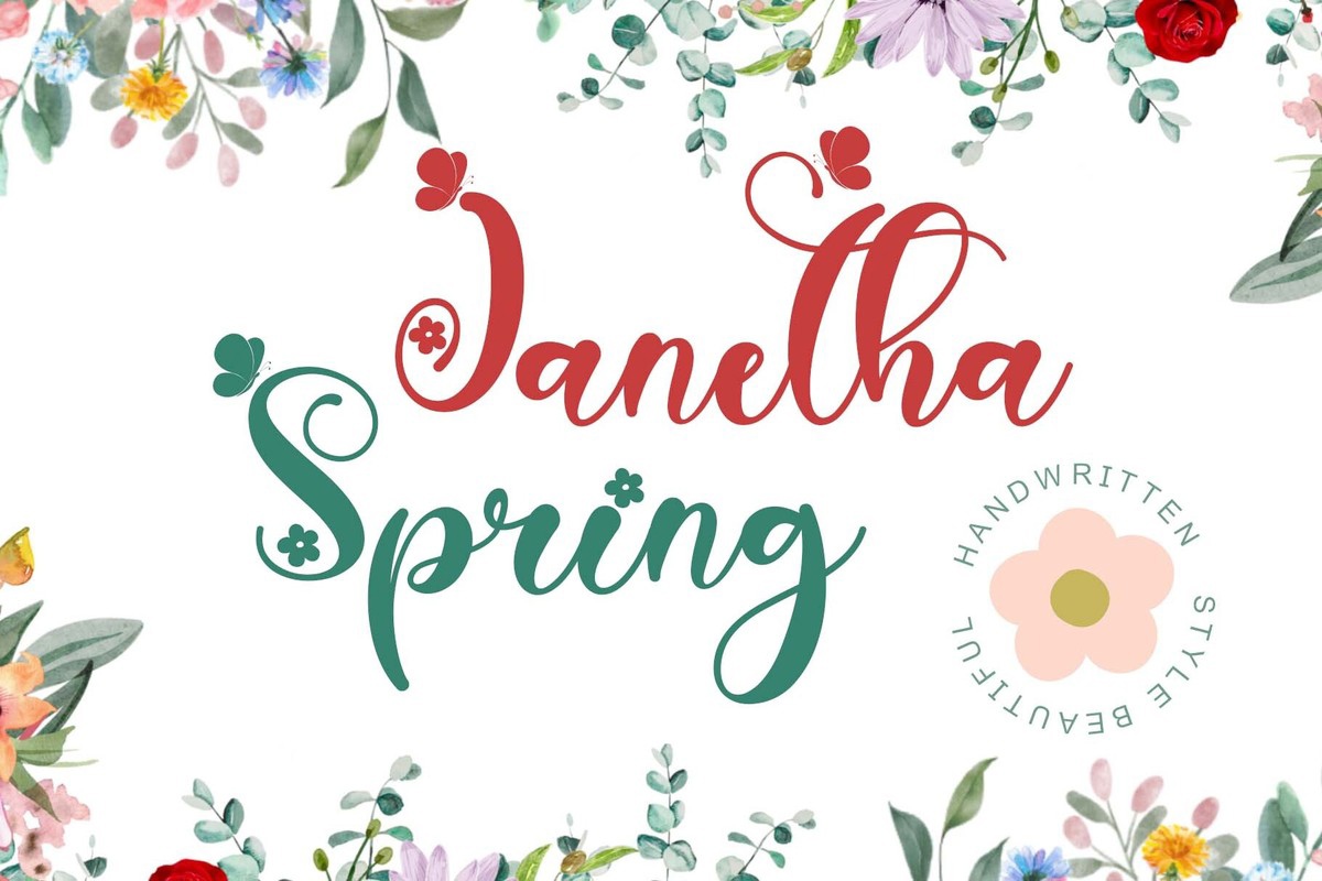 폰트 Janetha Spring