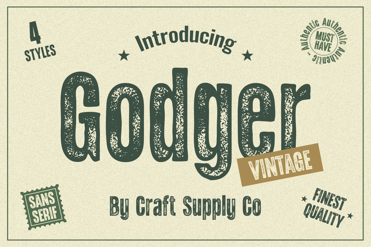 폰트 Godger Vintage