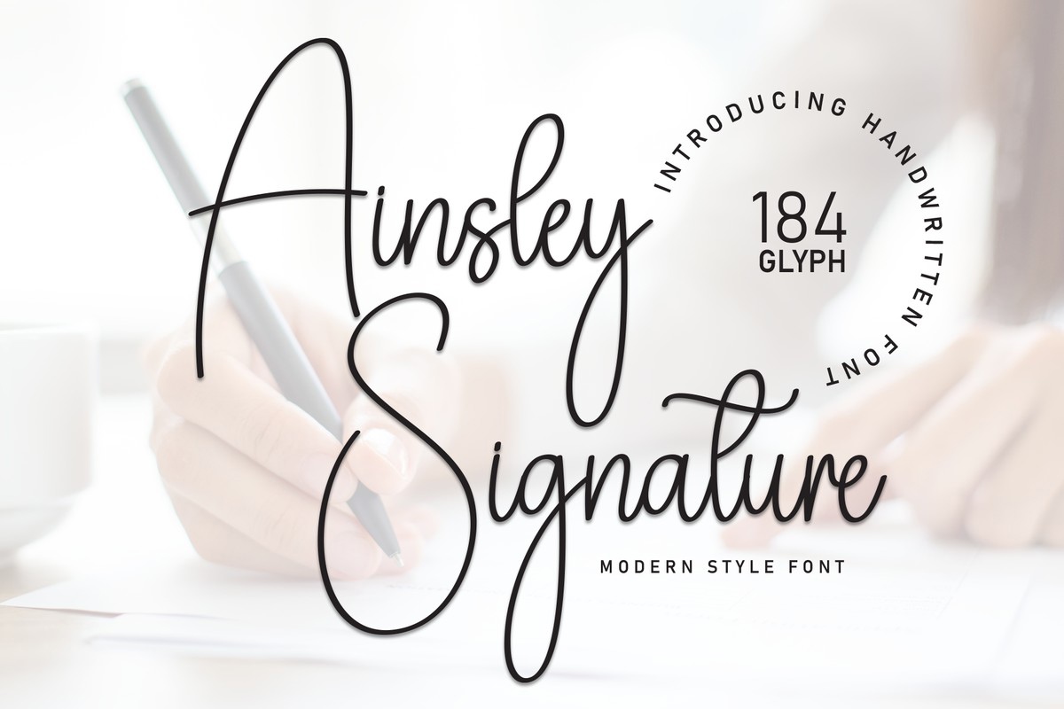 폰트 Ashley Signature