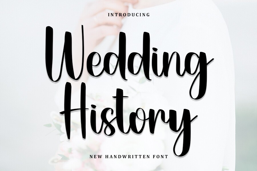 폰트 Wedding History