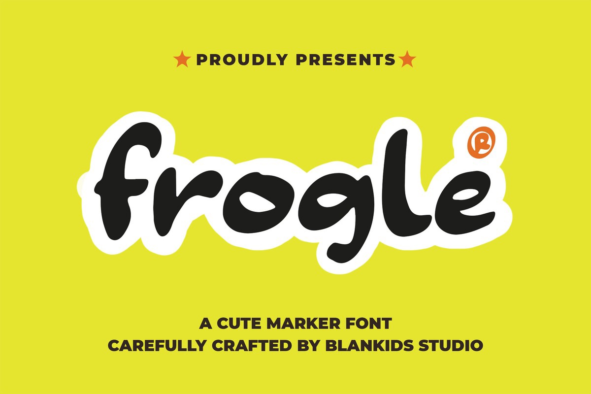 폰트 Frogle