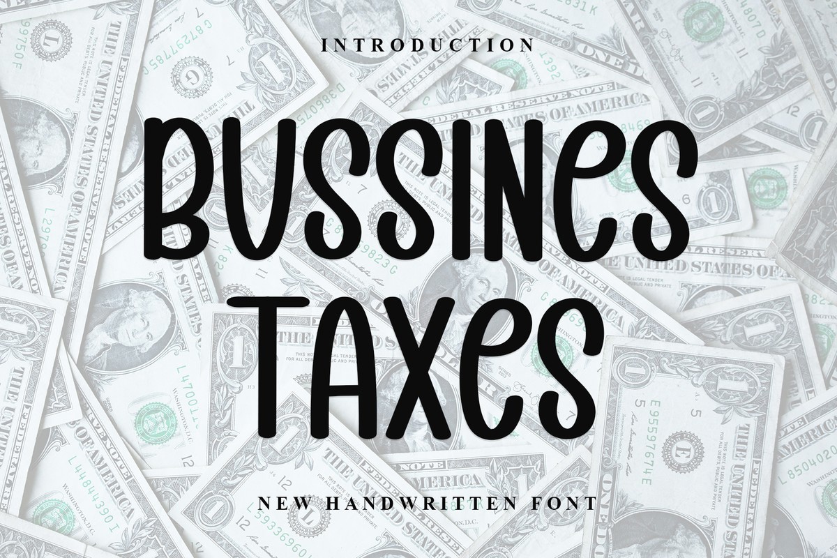 폰트 Bussines Taxes