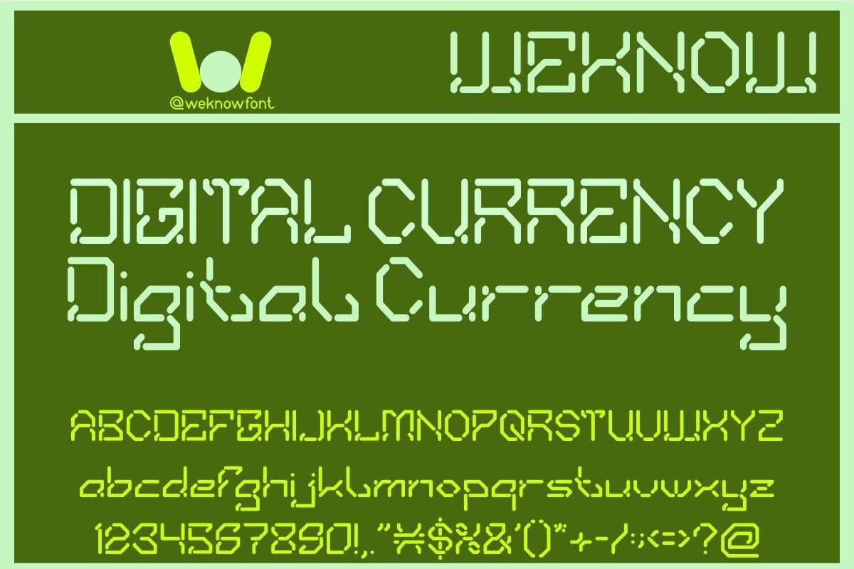 폰트 Digital Currency