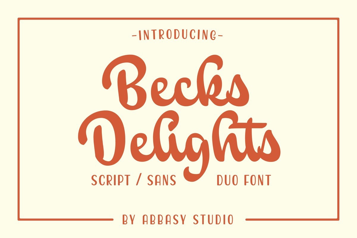 폰트 Becks Delights