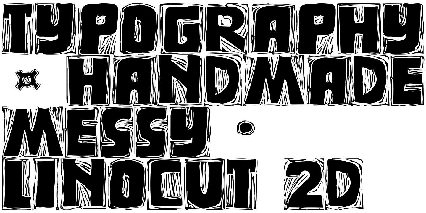 폰트 Messy Linocut 2D