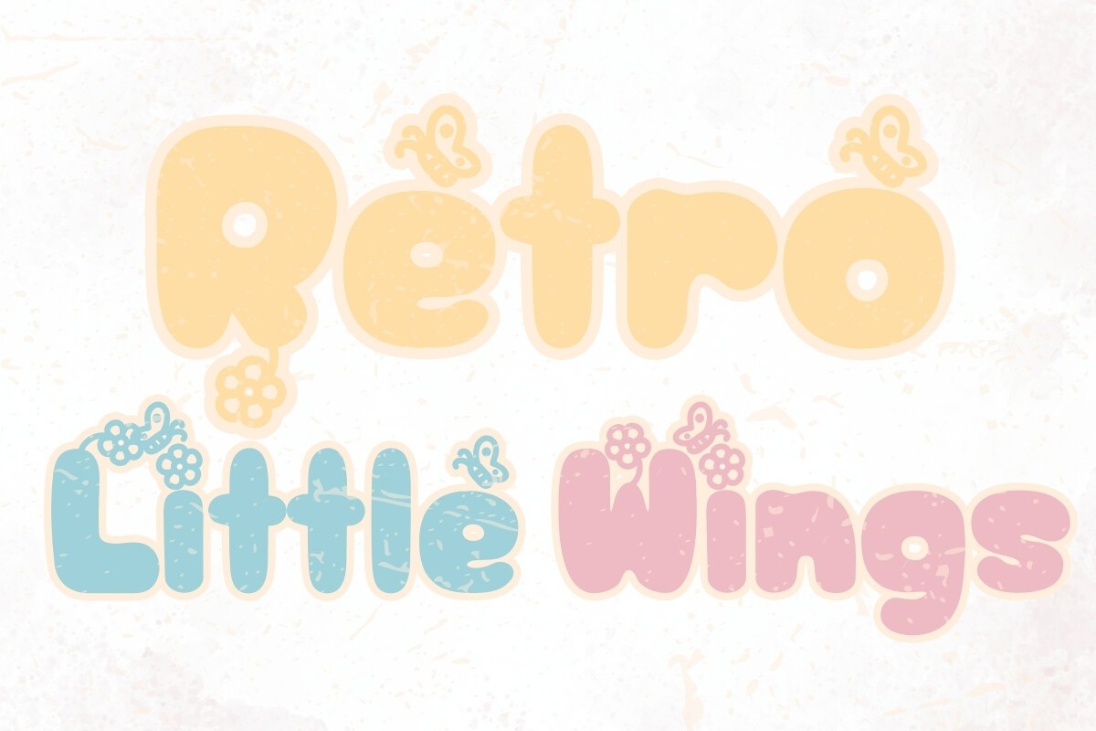 폰트 Retro Little Wings