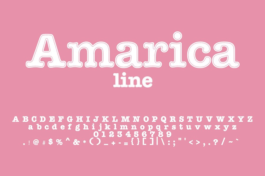 폰트 Amarica Line
