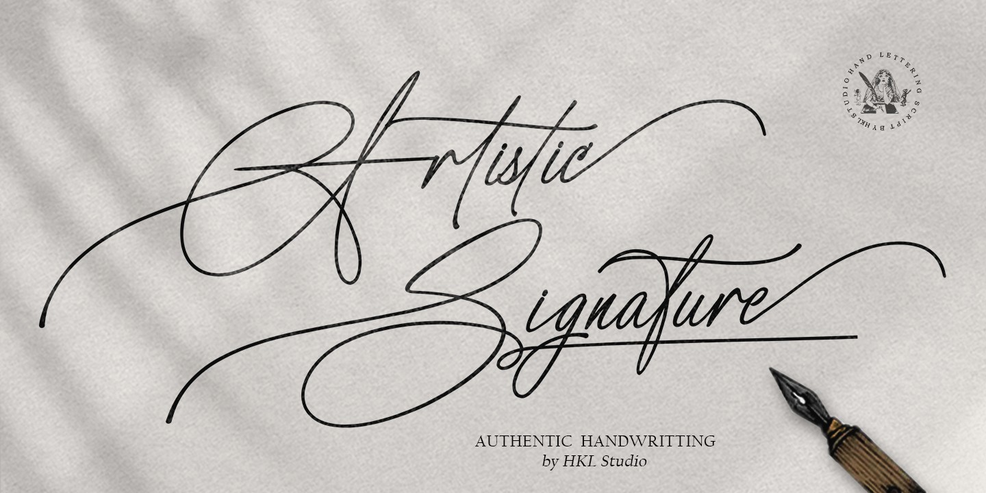 폰트 Artistic Sigature