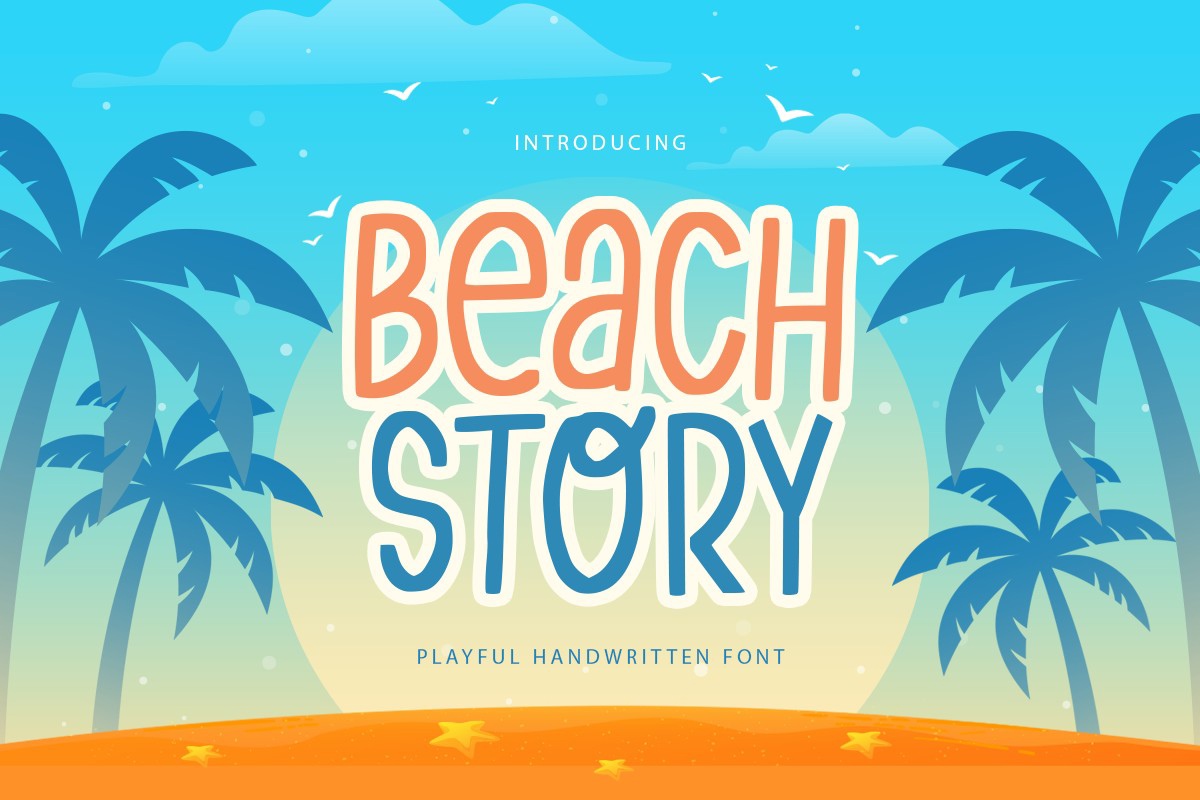 폰트 Beach Story