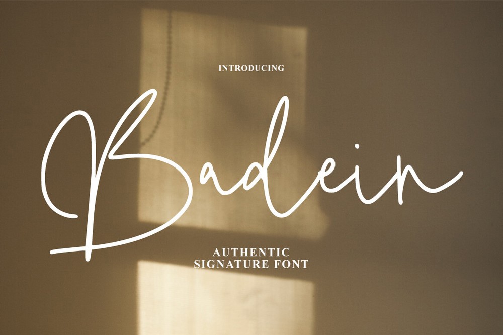 폰트 Badein Signature