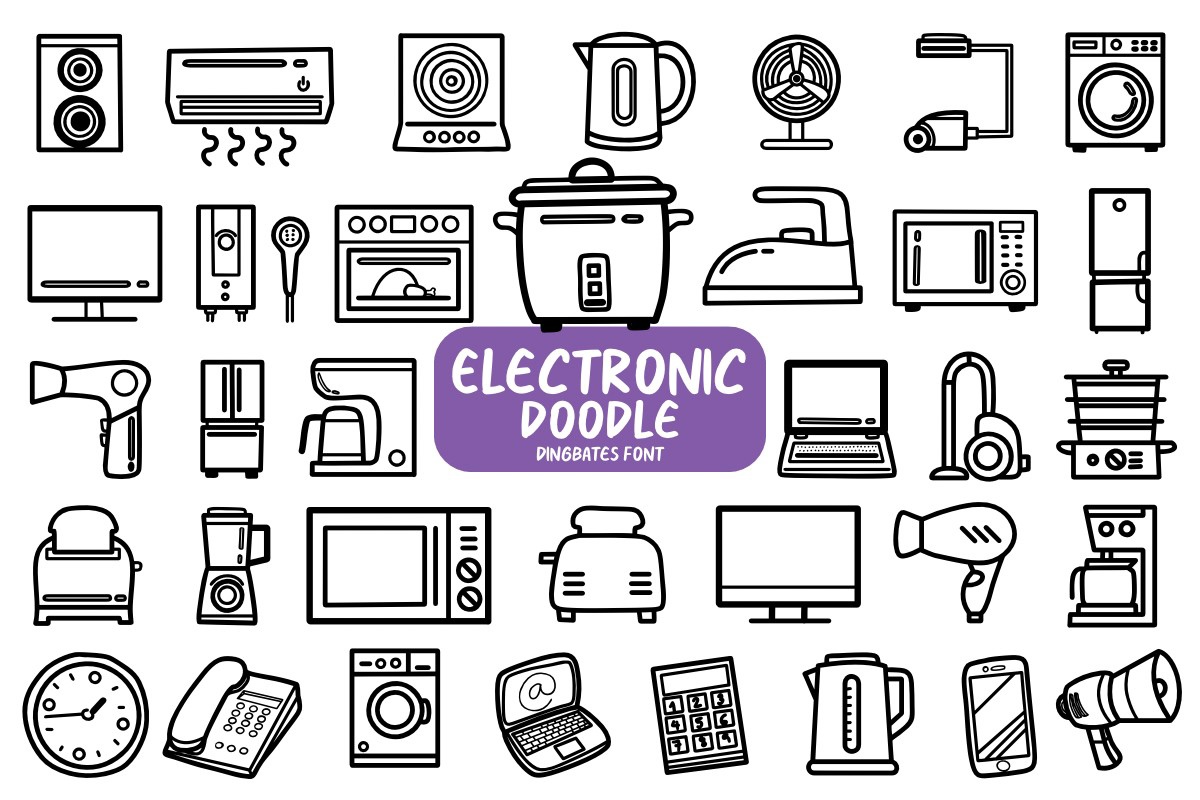 폰트 Electronic Doodle