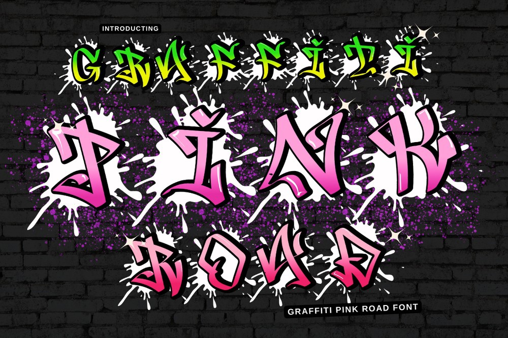 폰트 Graffiti Pink Road