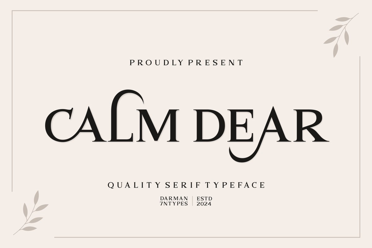 폰트 Calm Dear