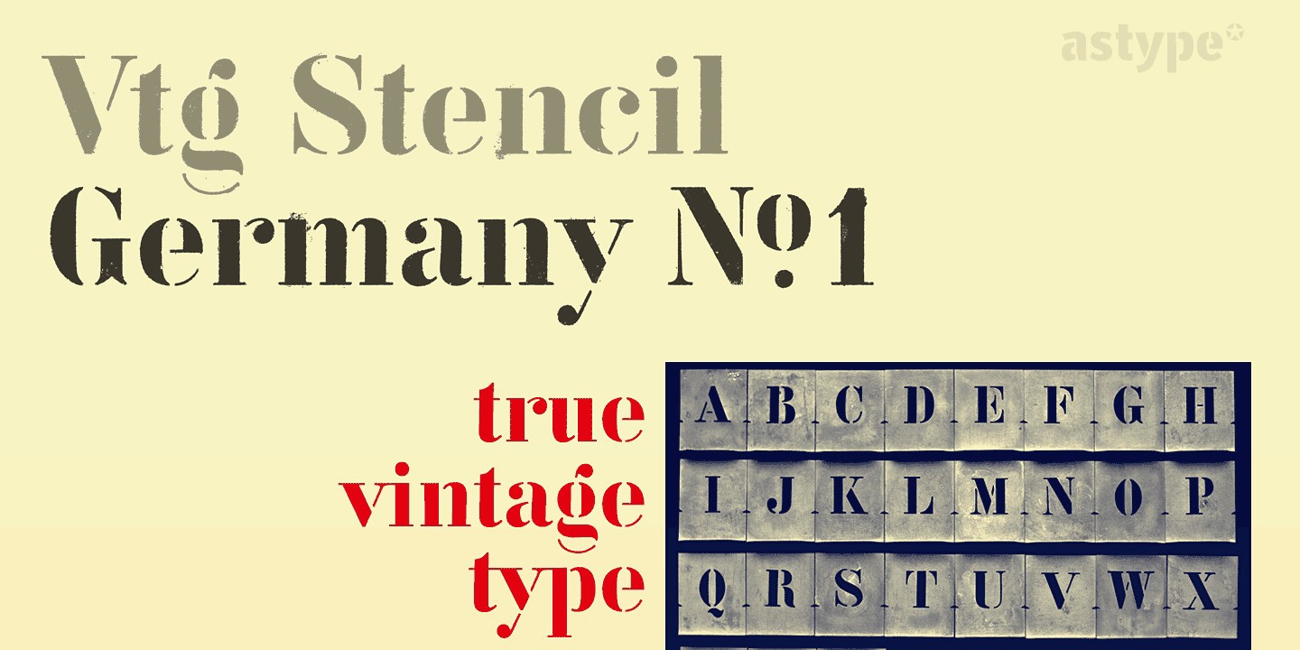 폰트 Vtg Stencil Germany No.1