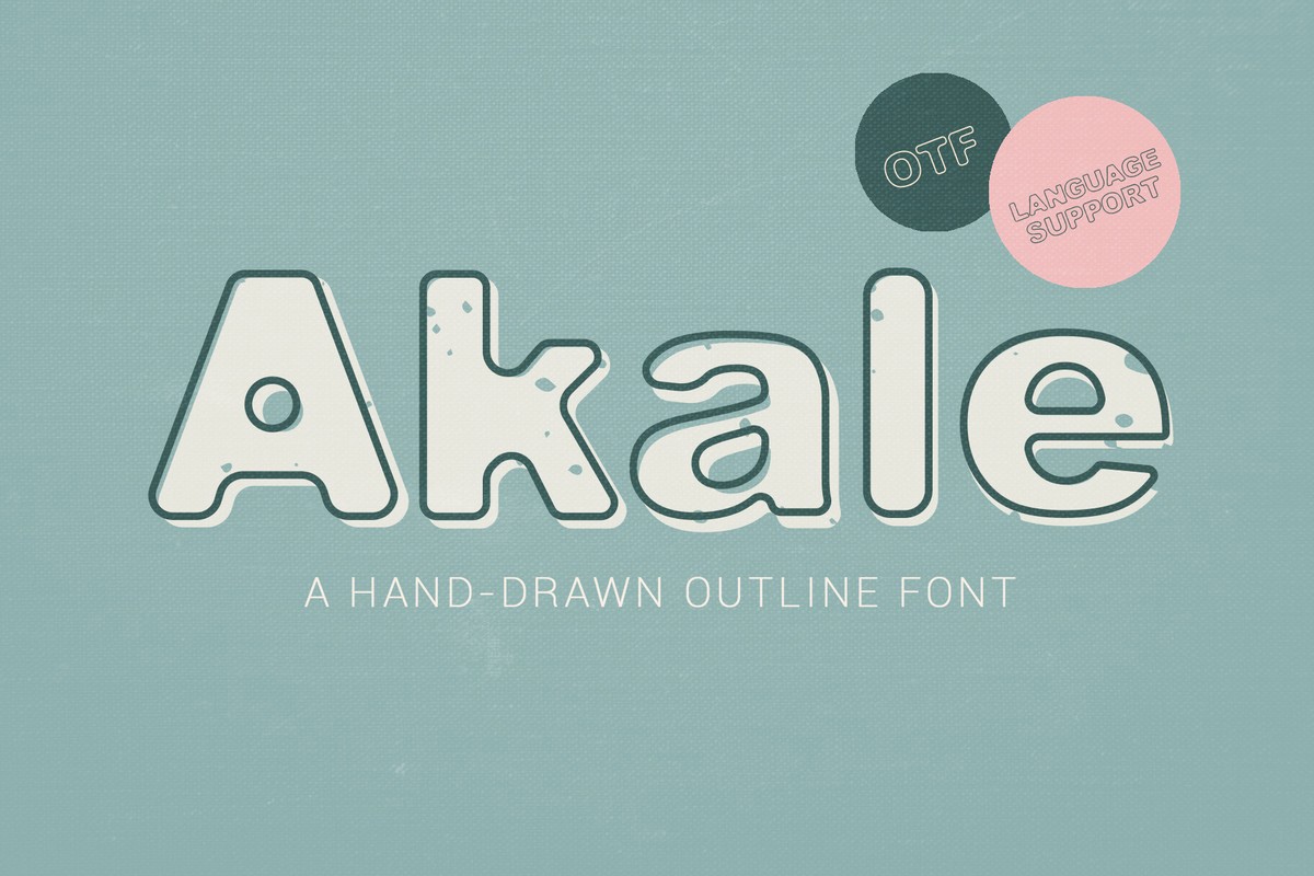 폰트 Akale Outline