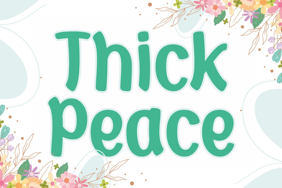 폰트 Thick Peace