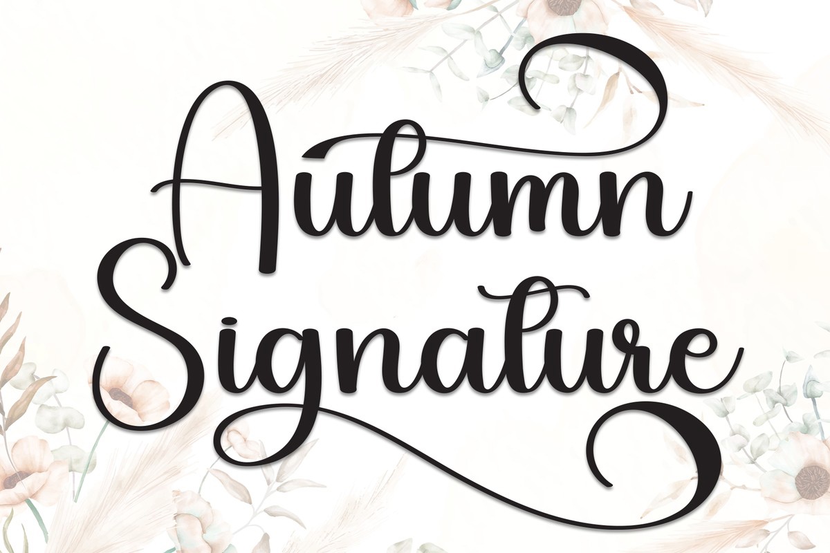 폰트 Autumn Signature
