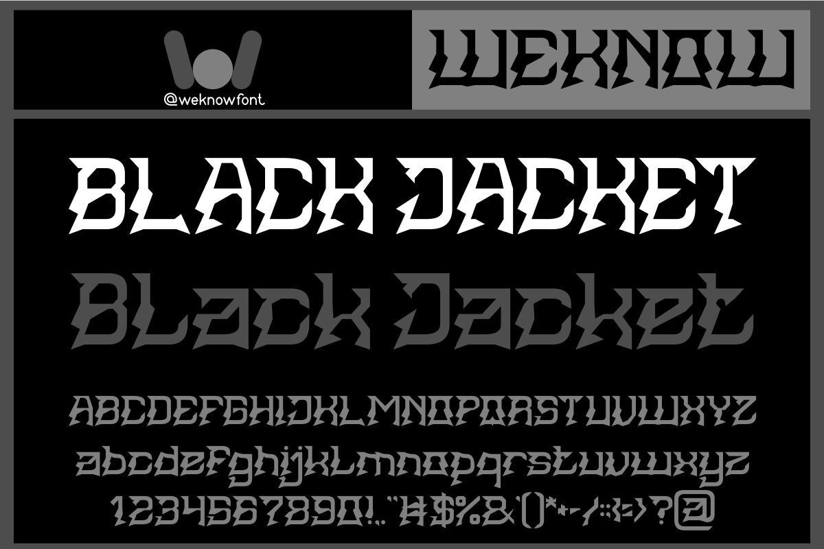 폰트 Black Jacket