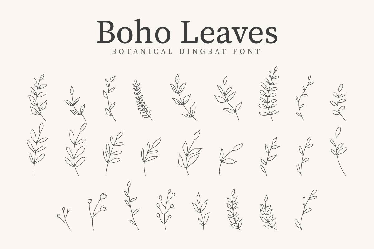 폰트 Boho Leaves