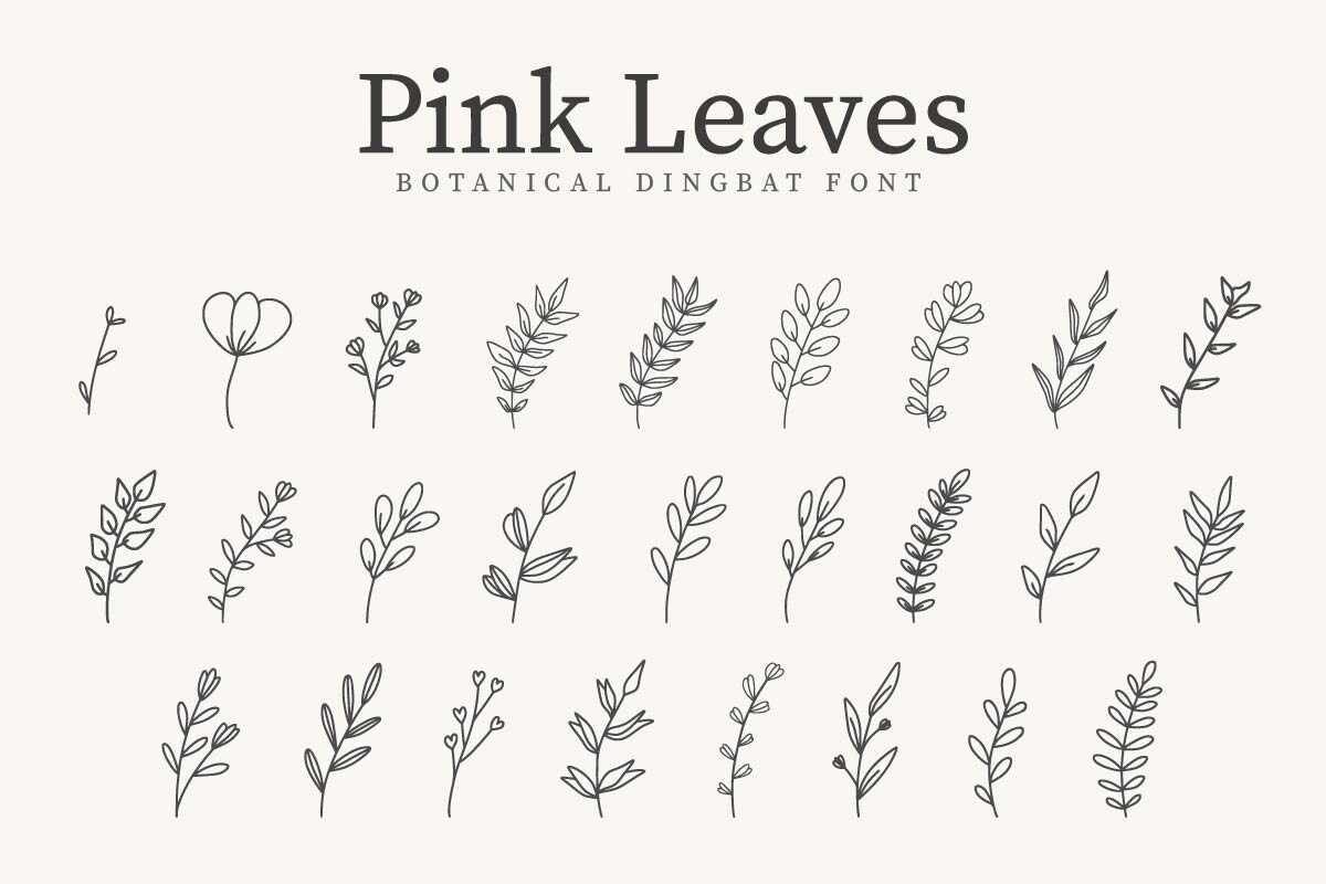 폰트 Pink Leaves