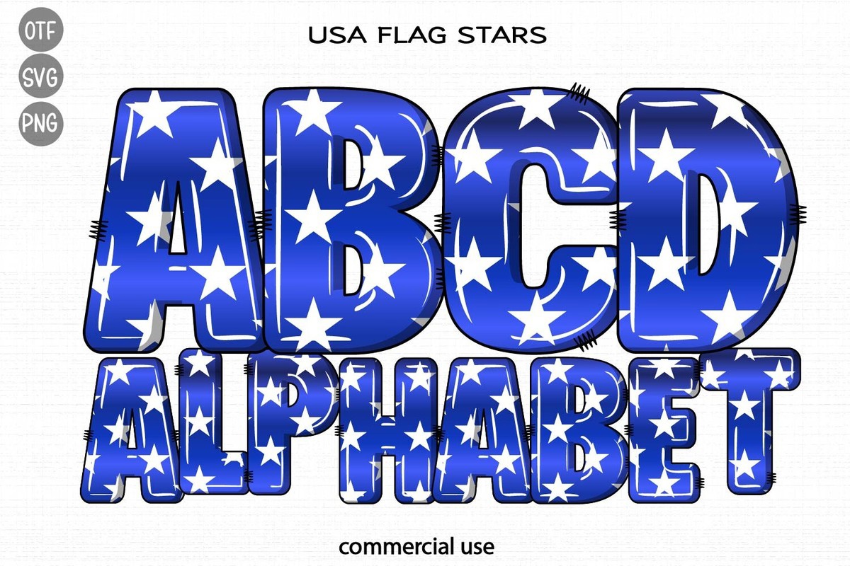 폰트 USA Flag Stars