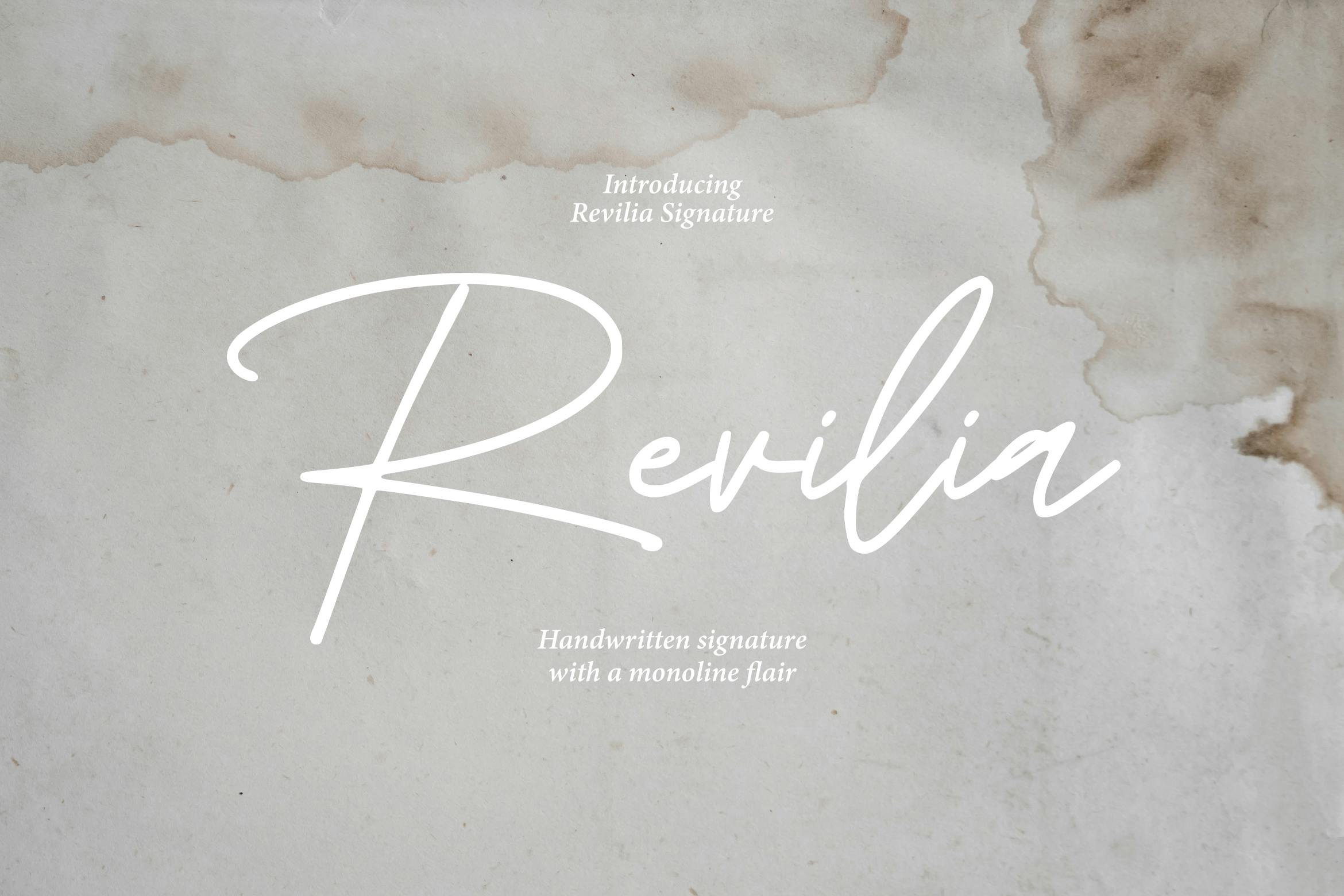 폰트 Revilia Signature