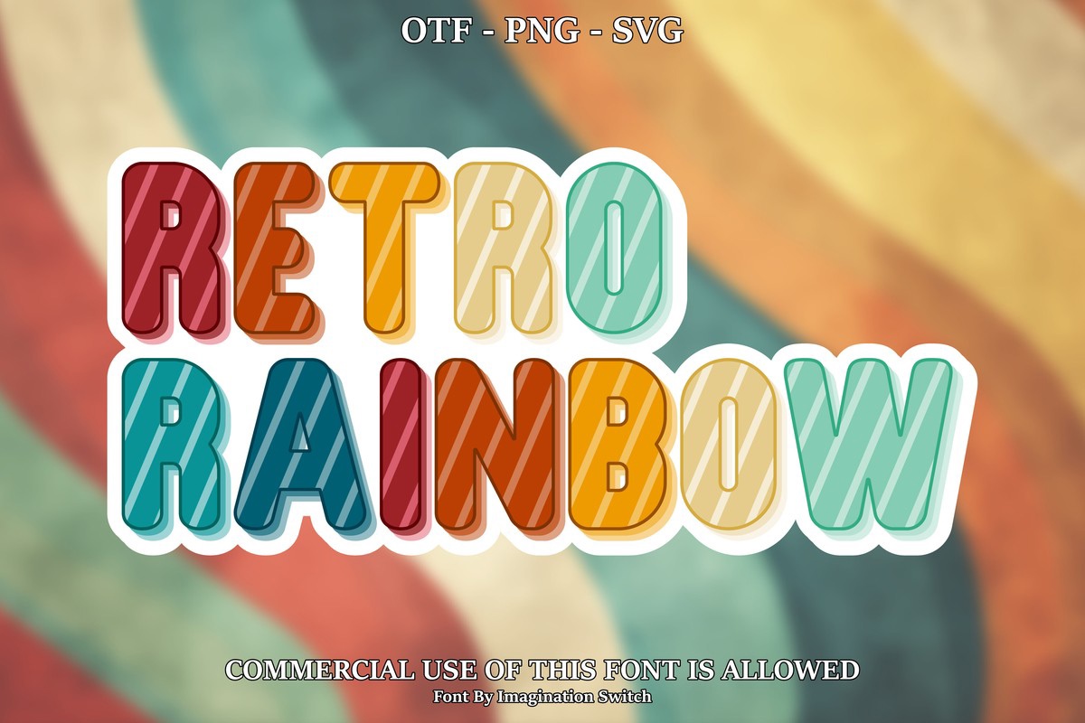 폰트 Retro Rainbow