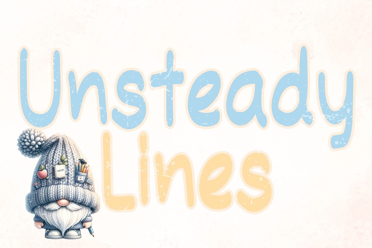 폰트 Unsteady Lines