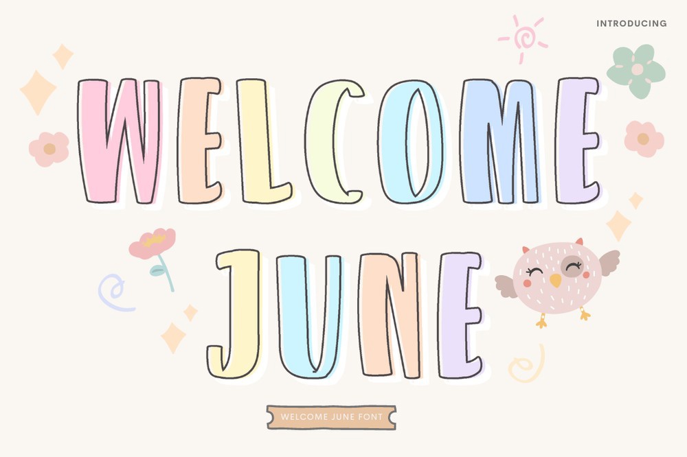 폰트 Welcome June