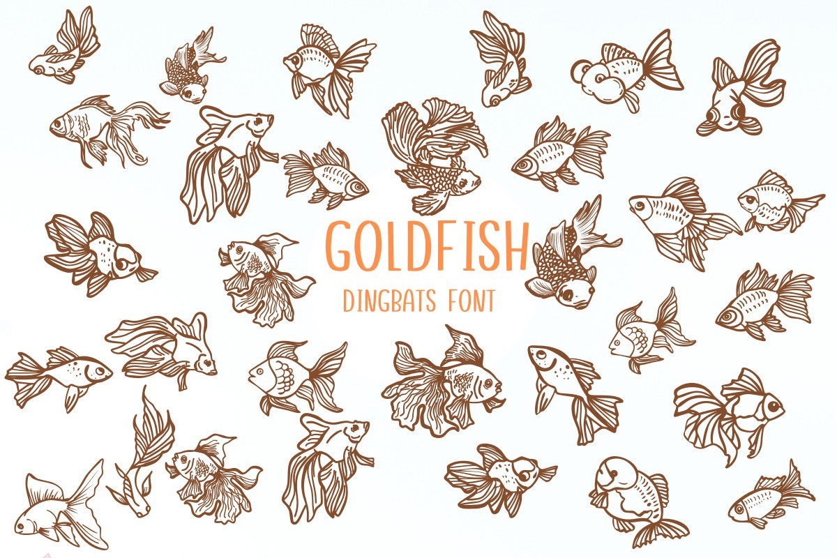 폰트 Gold Fish
