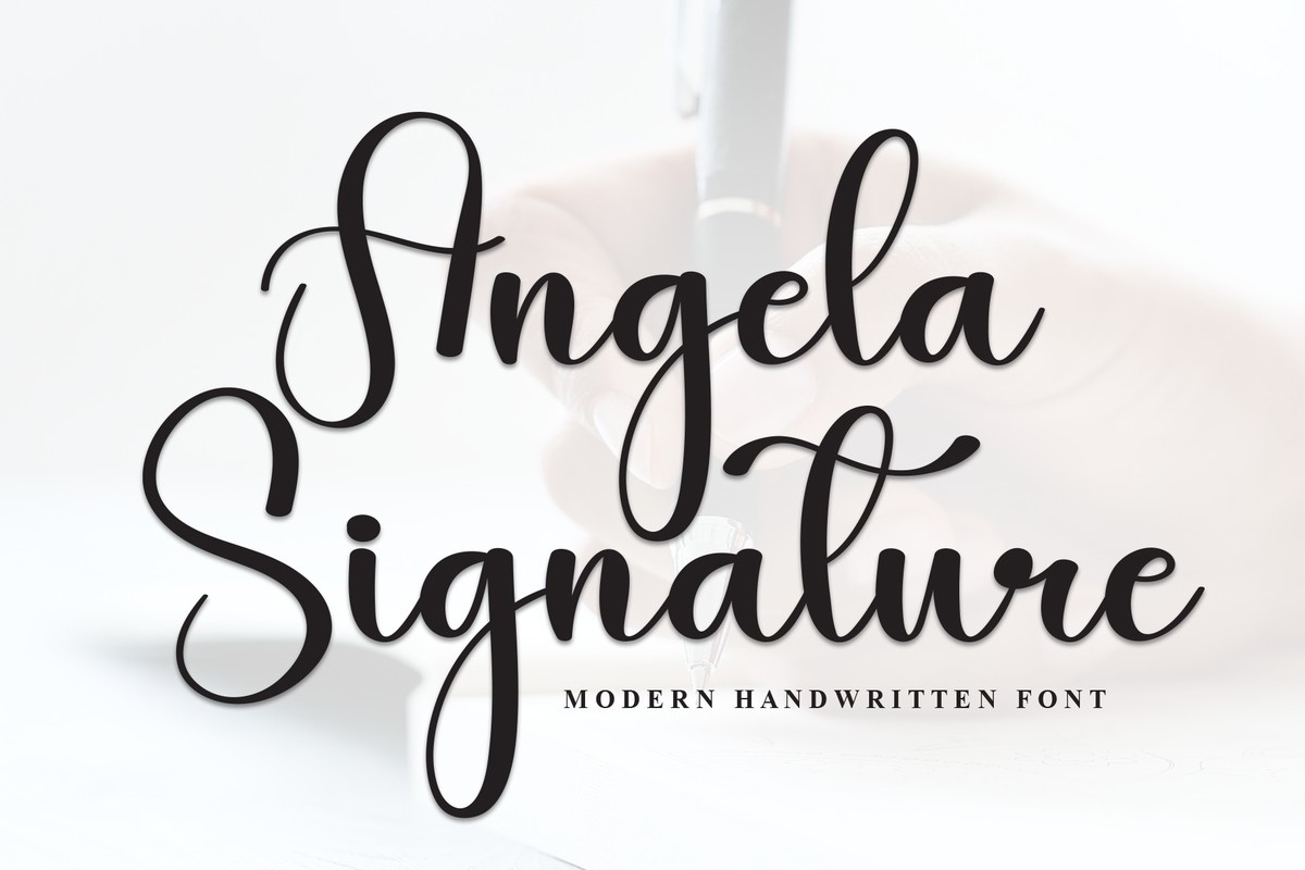 폰트 Angela Signature