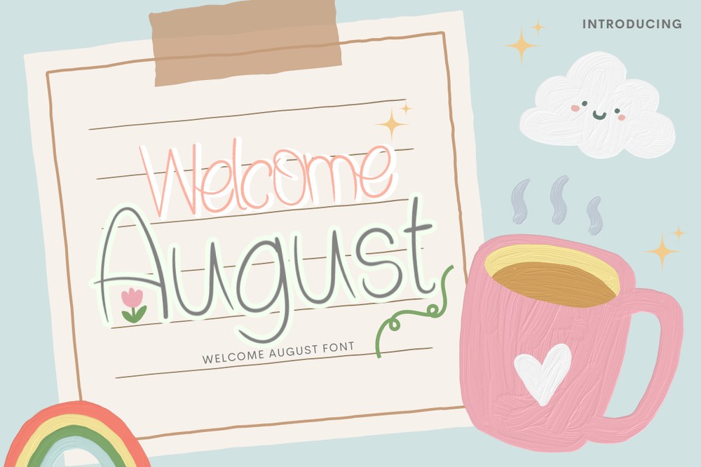 폰트 Welcome August