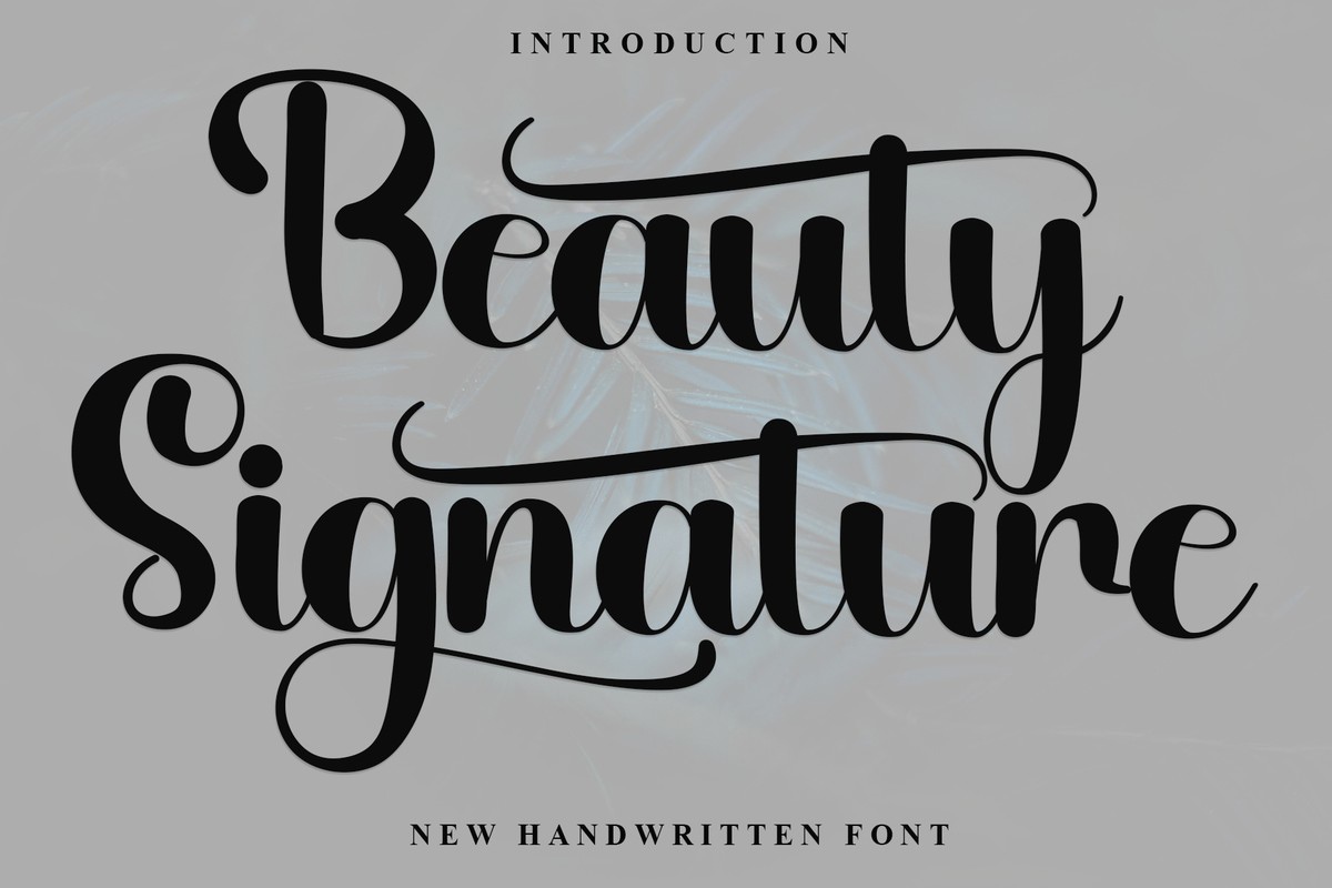 폰트 Beauty Signature