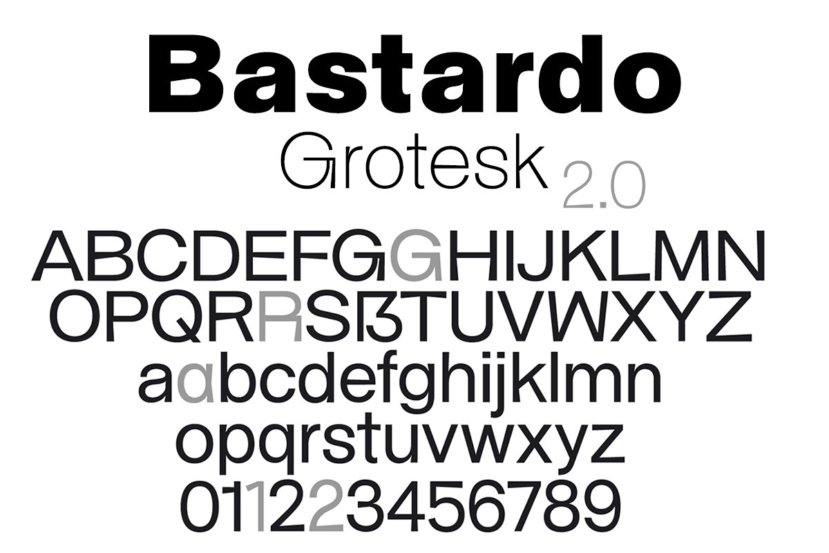 폰트 Bastardo Grotesk