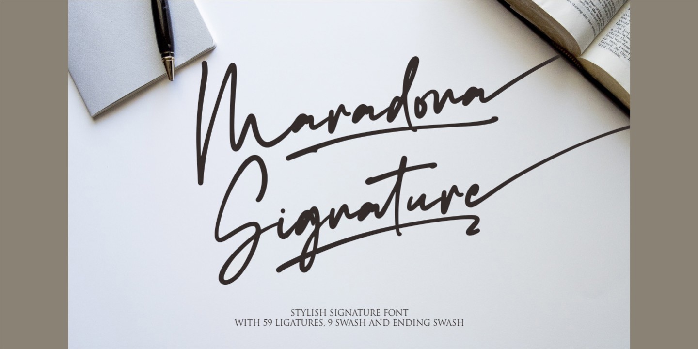 폰트 Maradona Signature