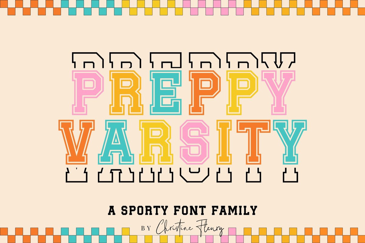 폰트 CF-Preppy Varsity