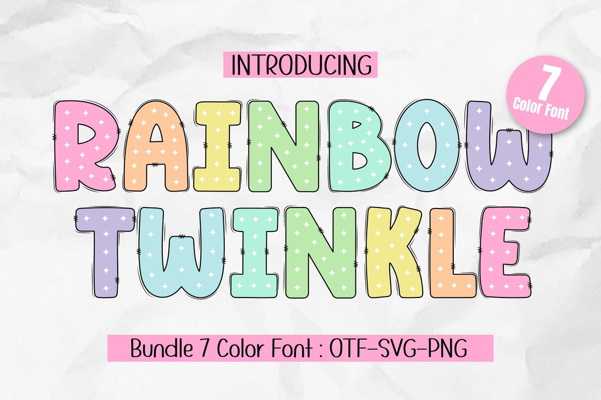 폰트 Rainbow Twinkle